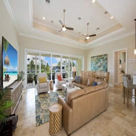 Living Room with Large Sliding Glass Doors