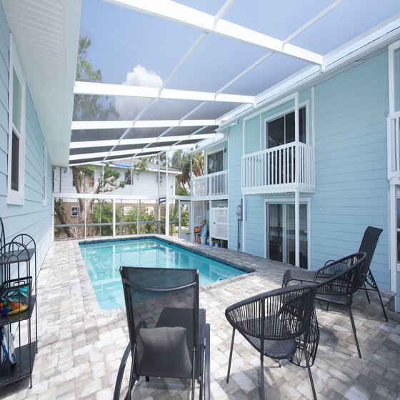 Pool and poolside seating